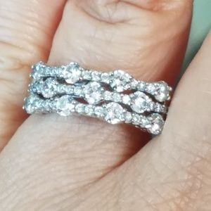NEW QVC Epiphany Sterling Silver CZ ring